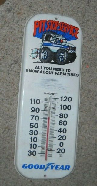Good Year Pit Stop Service Metal Thermometer Monster Truck Logo Farm Tires