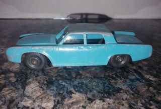 Vintage 1960 Hubley Pressed Steel Blue Lincoln Continental Toy Car 401