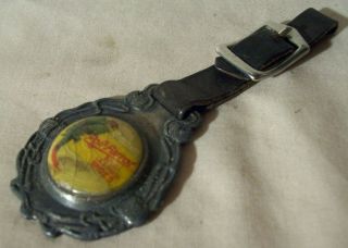 1920 ' s POLL PARROT STAR BRAND SOLID LEATHER SHOES ANTIQUE AVERTISING WATCH FOB 4
