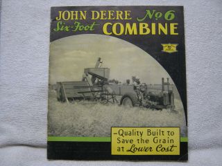 Antique John Deere Tractor Co 1937 Combine Brochure