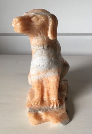 Carved Stone Dog Sculpture Figurine Bookend Doorstop Labrador Retriever 6 "