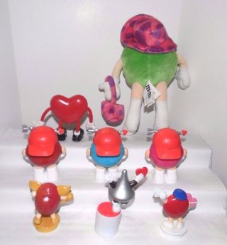 Valentine ' s Day M&Ms Plush,  Candy Dispensers,  Toppers Hersey Kiss Bendy Heart Dude 2