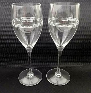 2 X Laurent - Perrier Grand Siecle Champagne Flute Crystal Glasses