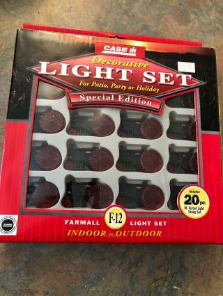 Case Farmall 806 Tractor 20 Pc Patio Party Or Holiday Light Set Special Edition