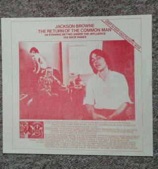 Jackson Browne The Return Of The Common Man Unnoficial Vinyl Lp Rare