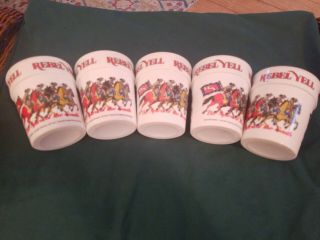Vintage Rebel Yell Kentucky Bourbon Whiskey Promotional Cups Spirit Of The South