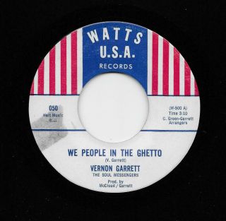 Vernon Garrett - We People In The Ghetto / You Blew My Mind (soul,  45) 050/051