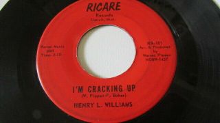 Detroit Northern Soul 45 Henry L.  Williams Ricare Label Rr - 101 I 