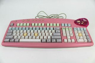 Hello Kitty Rare Usb Computer Keyboard W/both English & Japanese Letters Glows