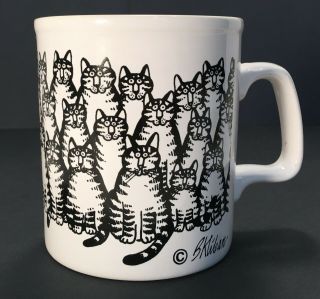 B Kliban Cat Crowd Coffee Tea Cup Mug Kiln Craft Staffordshire England