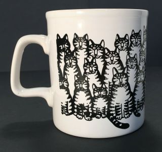 B Kliban Cat Crowd Coffee Tea Cup Mug Kiln Craft Staffordshire England 2