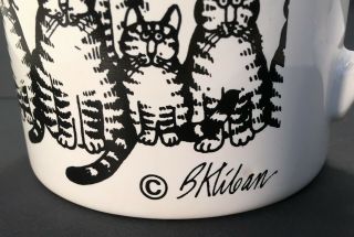 B Kliban Cat Crowd Coffee Tea Cup Mug Kiln Craft Staffordshire England 4