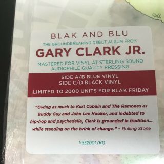 Gary Clark Jr.  Blak And Blu Colored Vinyl Limited Edition 1 of 2000 RSD 2012 NM 2