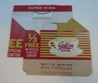 Vtg Sun Drop Gold - En Girl Cola Soda Carrier Carton King Rare Mead Atlanta