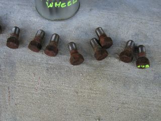 (10) Farmall Cub tractor IH front wheel mounting bolts 3
