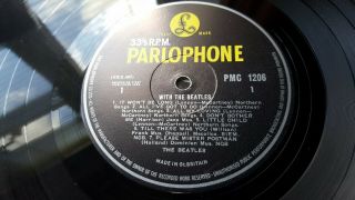 BEATLES With The Beatles UK MONO Parlophone PMC 1206 E.  J.  DAY 5N /6N 6