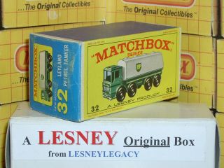 Matchbox Lesney 32c Leyland Bp Petrol Tanker Mod Type E4 Empty Box