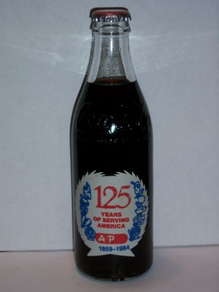 10 Oz Coca Cola Commemorative Bottle - 1984 A&p 125 Years Of Serving America