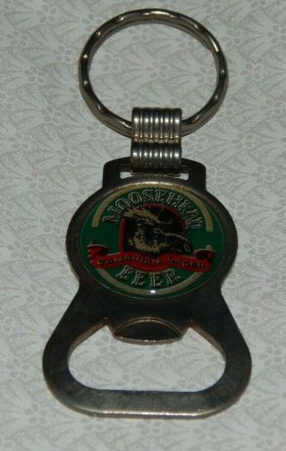Vintage Moosehead Beer Canadian Lager Bottle Opener Keychain Fob