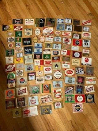 100,  Assorted Collectible Beer Bottle Labels Incl.  D.  J.  Trump 