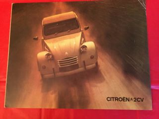 1973 Citroen " Model 2cv " Car Dealer Sales Brochure (french Text)