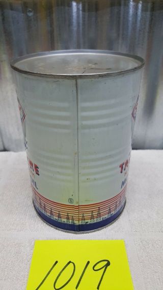 Early Skelly Tagolene Motor Oil Quart Metal Can FULL 2