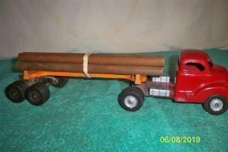 Hubley Logging Semi - Truck /w Logs 1950 