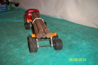 Hubley Logging Semi - Truck /w Logs 1950 ' s Diecast Metal 16 1/2 