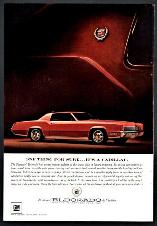 1967 Cadillac Fleetwood Eldorado Dark Red 2 - Door Car Photo Ad