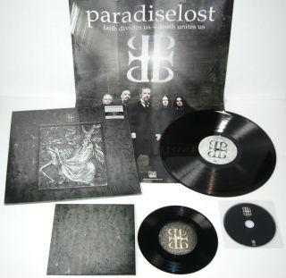 Paradise Lost - Faith Divides Us Death Unites Us 1st Press Vinyl Lp & 7 " 2009