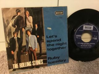 Rolling Stones 45,  Let`s Spend The Night Together Ruby Tuesday))  Norway 7 Single