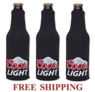 Coors Light Mountains 3 Beer Bottle Suit Coolers Koozie Coolie Huggie Black