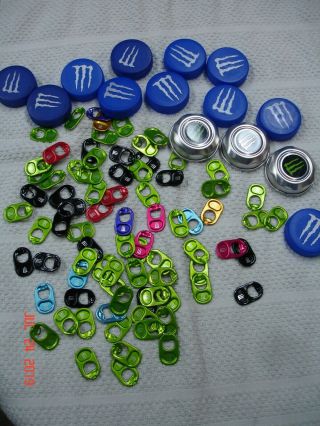 95 Monster Energy Can Tabs/caps - Unlock The Vault Promo Washed