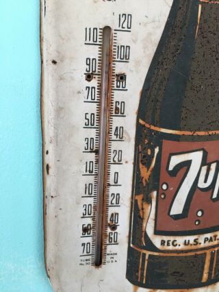 Vintage 7 Up Metal Ad Sign The Fresh Up Family Drink Tomah,  Wi 2