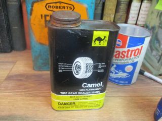 Camel Tire Bead Sealer Empty Vintage Can Service Station Gas Oil Repair Care Tin