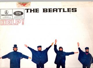 The Beatles.  Help.  Rare Zealand Orig " Mono " Lp.  2/2.  Vg,