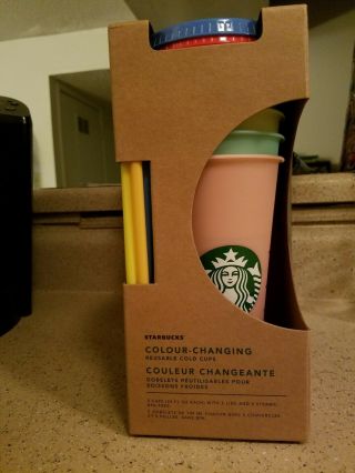 2019 Starbucks Color Changing Cups.  Complete Set Of 5