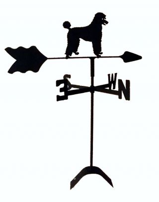 Poodle Roof Mount Weathervane Black Wrought Iron Made In Usa