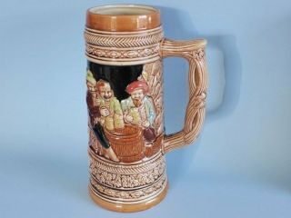 Vintage Master Stein,  Huge Ceramic Beer Mug,  1960s Vintage Barware,  Hand Painted