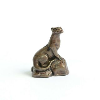 Otter Sculpture,  Solid Bronze Okimono,  Wildlife Collectable,  Bonsai Tree Decor