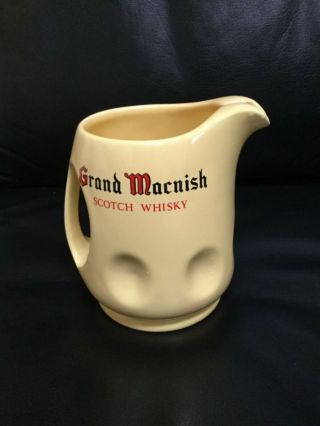 Vintage Grand Macnish Scotch Whisky Water Pitcher/ Pub Jug 3