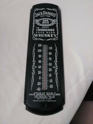 Vintage Jack Daniels Old Time Tennessee Whiskey Thermometer Black Label Rare