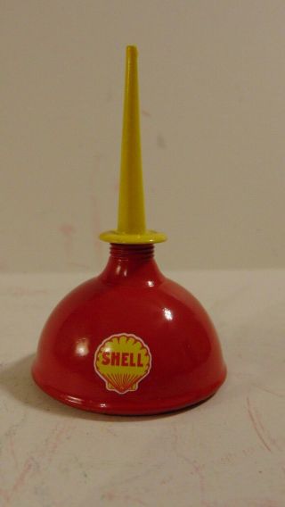 Shell Vintage Miniature Pump Oil Can Gasoline Station Gas Spout Mini Motor Car