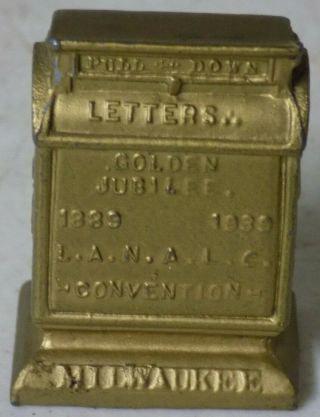 Golden Jubilee 1889 - 1939 L.  A.  N.  A.  L.  C.  Convention Milwaukee U.  S.  Mail Box