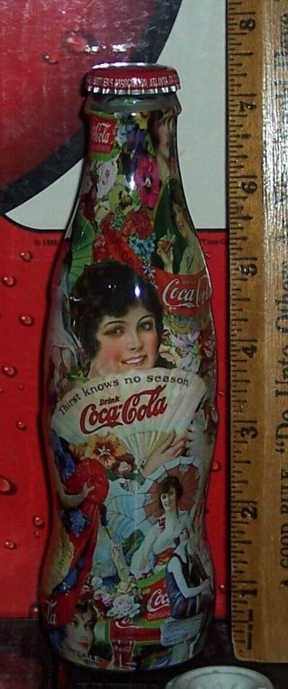 2019 World Of Coca Cola Calendar Girls 8 Ounce Wrapped Glass Coca Cola Bottle
