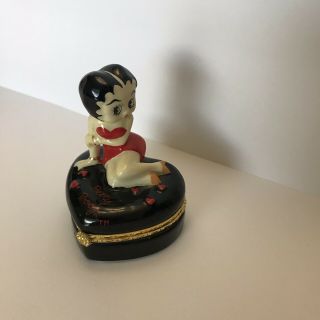 Betty Boop Sitting On Heart Keepsafe Box