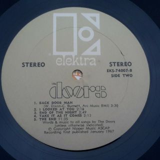 THE DOORS / 1ST ALBUM / GOLD E LABELS / ELEKTRA EKS - 74007 / NM 7