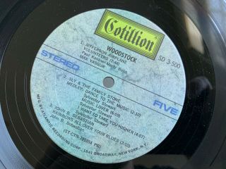 Woodstock Soundtrack Cotillion SD 3 - 500 LP Vinyl Record Album 6