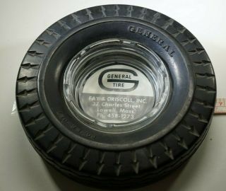 Vintage Tire Ashtray General Power Jet Fay & Driscoll Inc.  Lowell Mass.