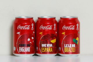 2014 Coca Cola 3 Cans Set From Bulgaria,  2014 Fifa World Cup